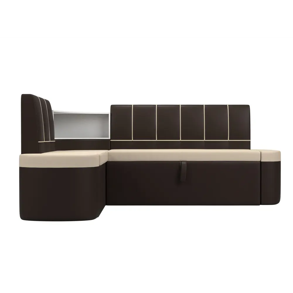 Фото 2 Диван кухонный Лига Диванов Тефида 107534L 205x84x144 см искусственная кожа цвет коричневый