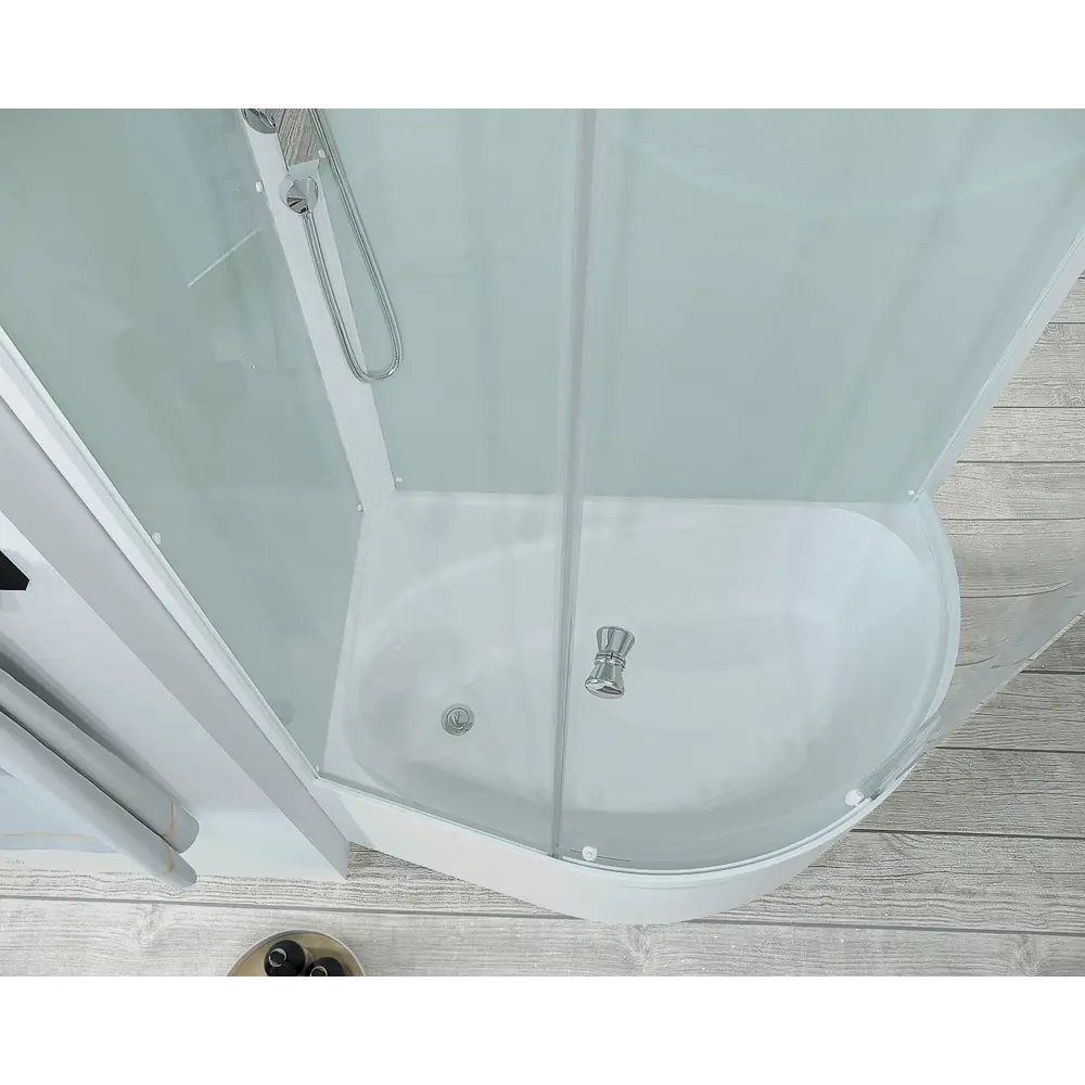 Фото 5 Душевая кабина Domani-Spa Simple 128 high L DS01Sm128LHWCl00-V1.2.MP.P, высокий поддон, белые стенки, прозрачное стекло, размер 120x80x218 Фото 5 Душевая кабина Domani-Spa Simple 128 high L DS01Sm128LHWCl00-V1.2.MP.P, высокий поддон, белые стенки, прозрачное стекло, размер 120x80x218