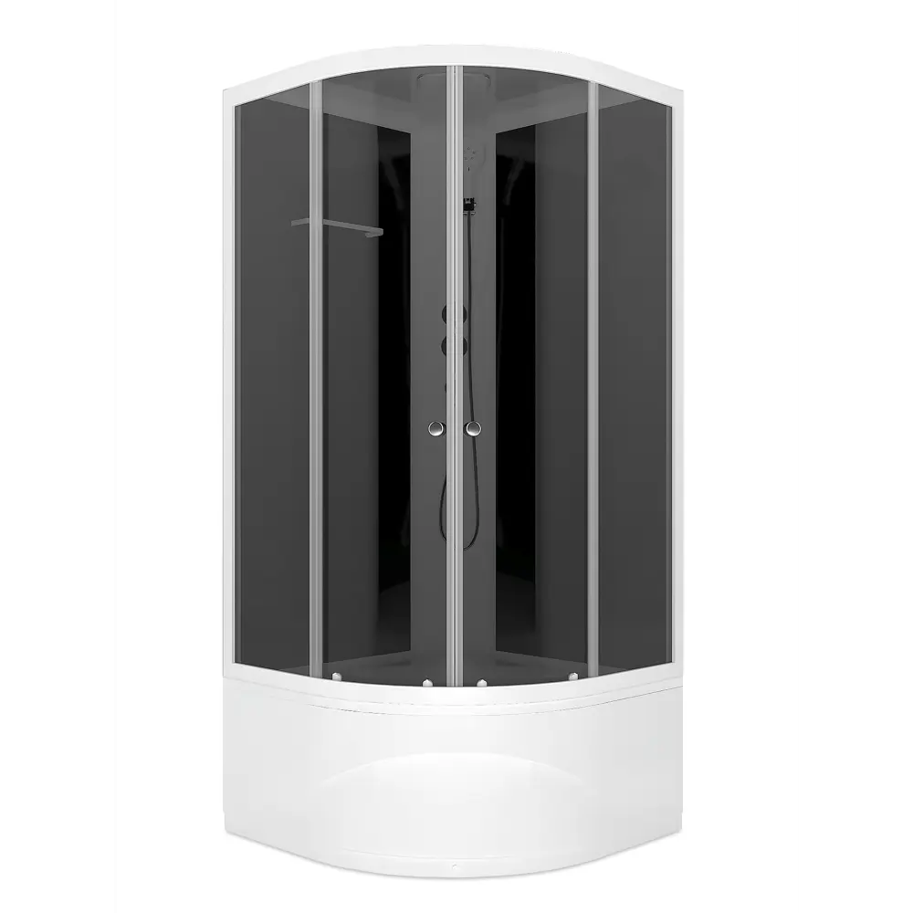Фото Душевая кабина Domani-Spa Delight Slim 110 high DS01DS110HBT00.MP.P, высокий поддон, черные стенки, тонированное стекло, размер 100x100x218 Фото Душевая кабина Domani-Spa Delight Slim 110 high DS01DS110HBT00.MP.P, высокий поддон, черные стенки, тонированное стекло, размер 100x100x218