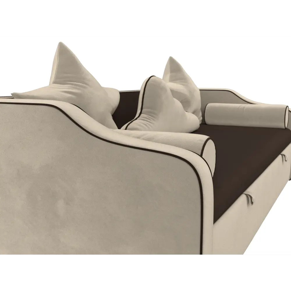 Фото 4 Диван Лига Диванов Рико 107351 208x73x99 см вельвет цвет коричневый Фото 4 Диван Лига Диванов Рико 107351 208x73x99 см вельвет цвет коричневый