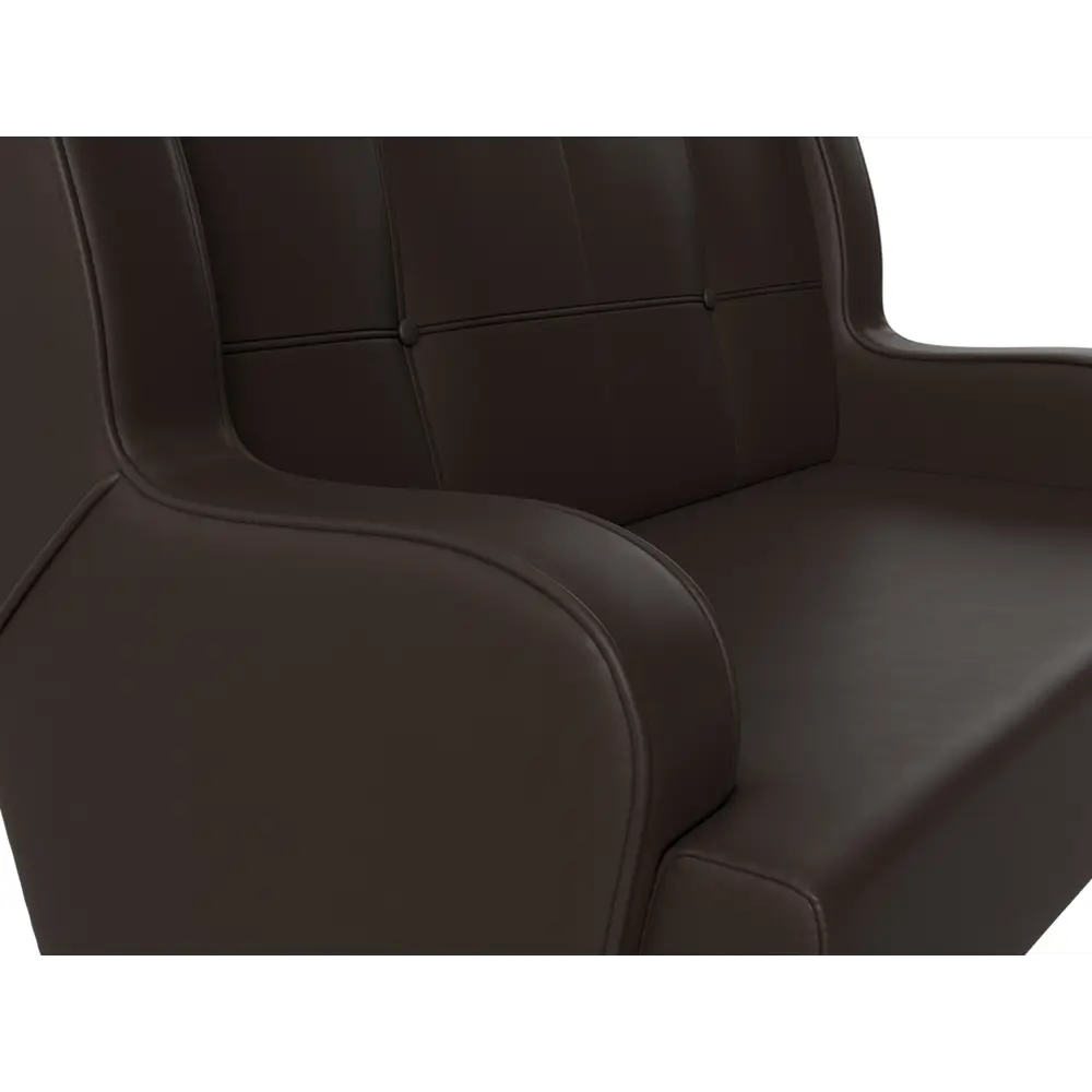 Фото 4 Диван прямой Неаполь 2-х местный Лига диванов 113185 135x101x77 см экокожа цвет коричневый