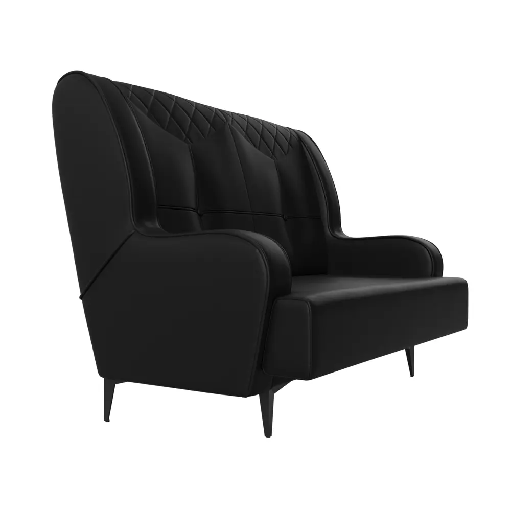 Фото 3 Диван прямой Неаполь 2-х местный Лига диванов 113186 135x101x77 см экокожа цвет черный Фото 3 Диван прямой Неаполь 2-х местный Лига диванов 113186 135x101x77 см экокожа цвет черный