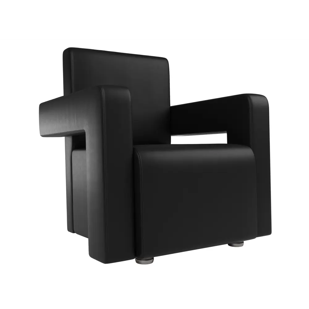 Фото Кресло Лига Диванов Рамос 109042 72x87x64 см искусственная кожа цвет черный