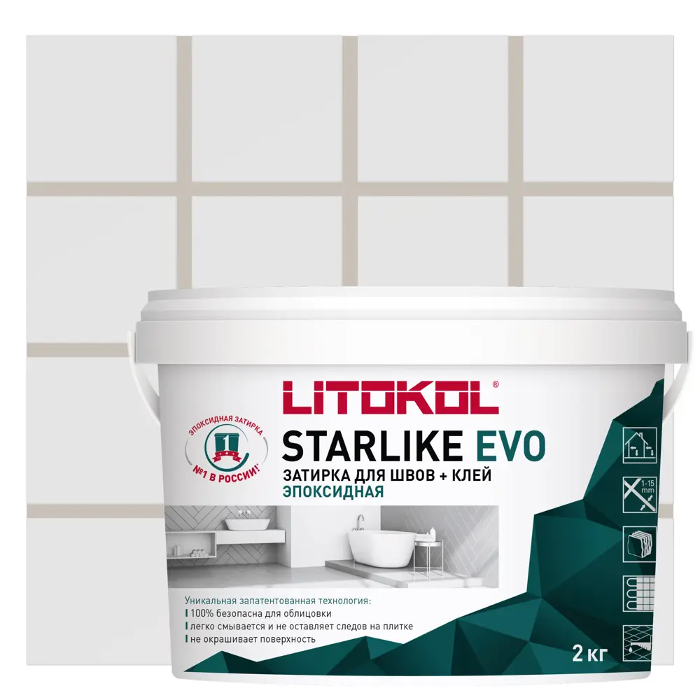 Фото Затирка эпоксидная Litokol Starlike Evo S.202 цвет бежевый 2 кг Фото Затирка эпоксидная Litokol Starlike Evo S.202 цвет бежевый 2 кг