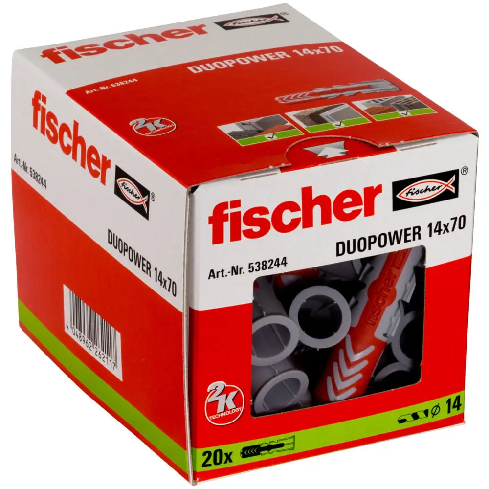 Фото Дюбель универсальный Fischer Duopower , 14x70 мм, 20 шт.