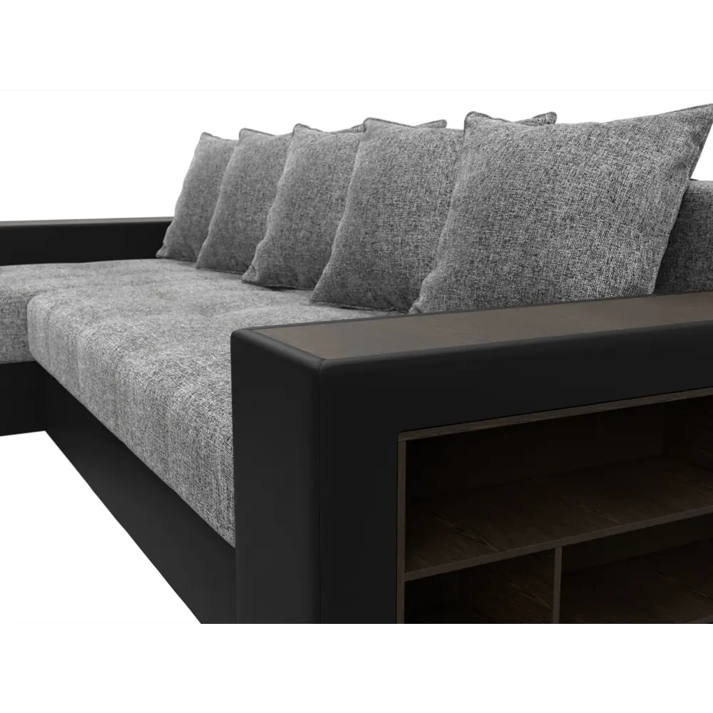 Фото 3 Диван Лига Диванов Дубай 29105L 282x90x163 см рогожка цвет серый