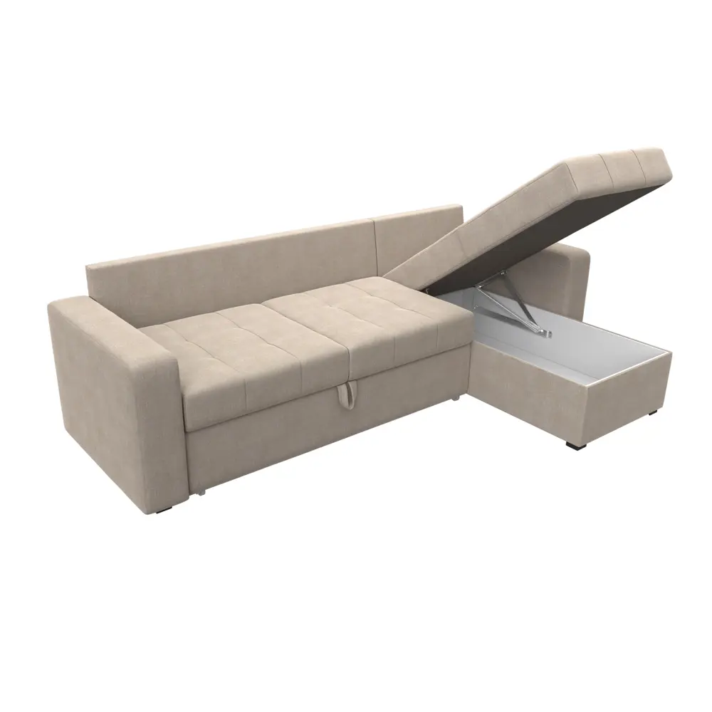 Фото 8 Диван Лига Диванов Камелот 28984 232x90x155 см рогожка цвет бежевый