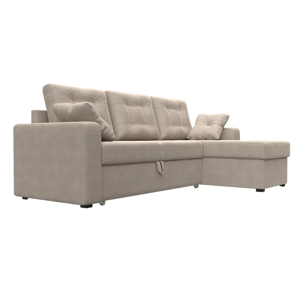 Фото 4 Диван Лига Диванов Камелот 28984 232x90x155 см рогожка цвет бежевый