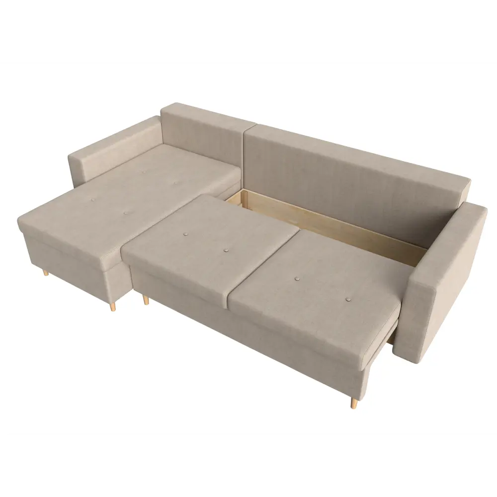 Фото 6 Диван Лига Диванов Белфаст 28727L 225x93x148 см рогожка цвет бежевый