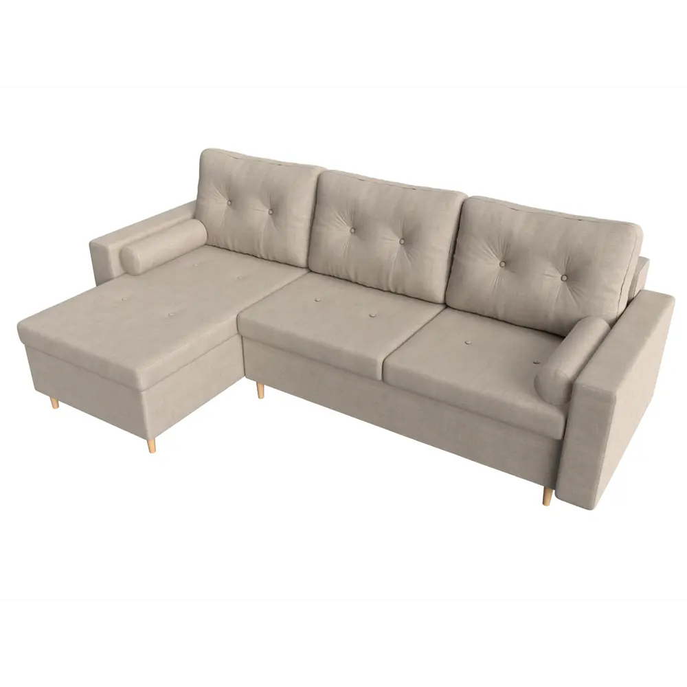 Фото 5 Диван Лига Диванов Белфаст 28727L 225x93x148 см рогожка цвет бежевый