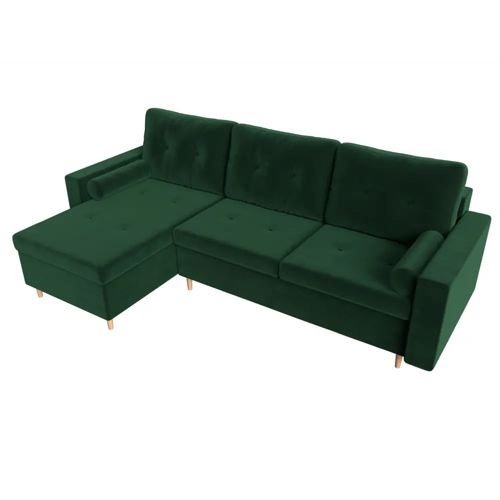 Фото 5 Диван Лига Диванов Белфаст 105780L 225x93x148 см велюр цвет зеленый Фото 5 Диван Лига Диванов Белфаст 105780L 225x93x148 см велюр цвет зеленый