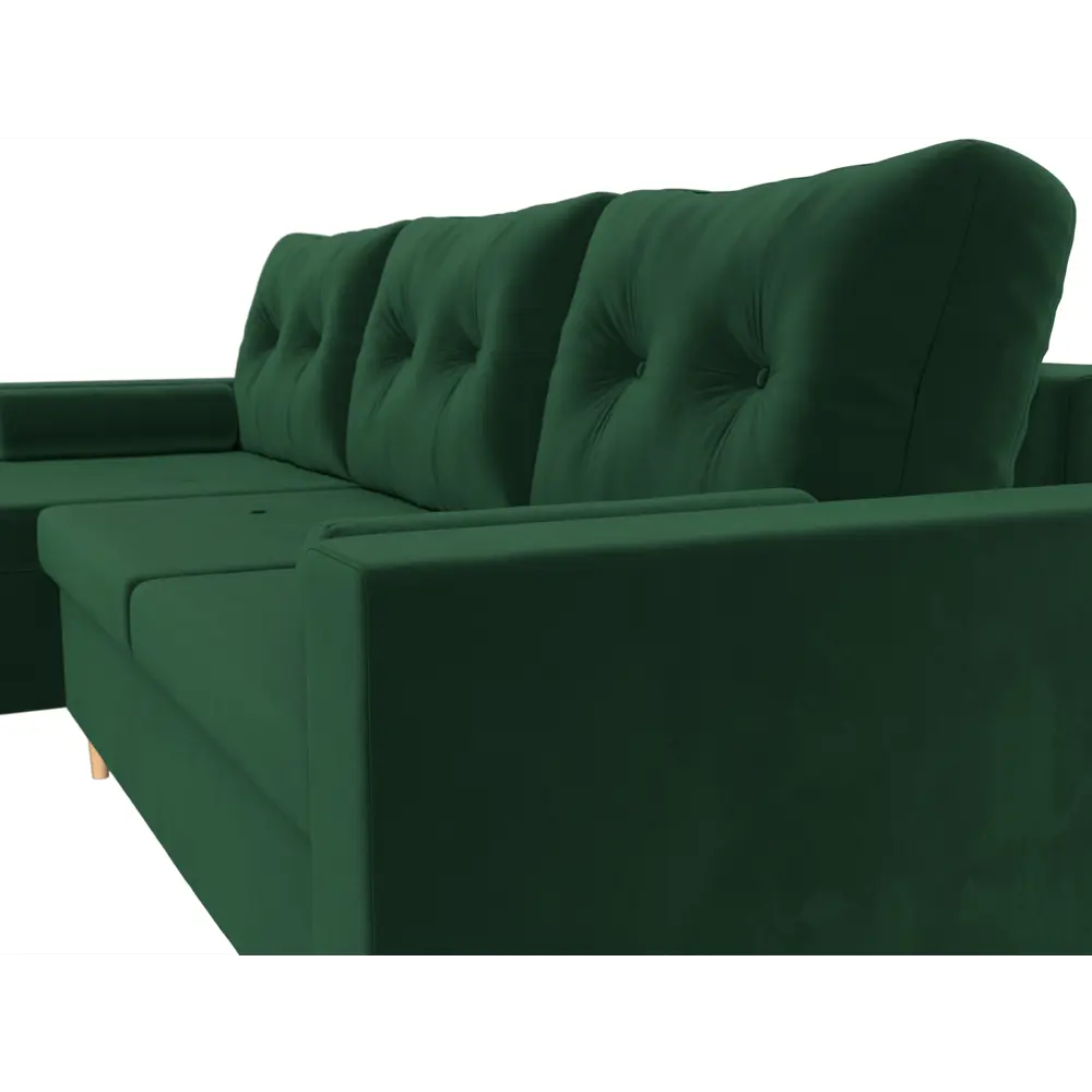 Фото 4 Диван Лига Диванов Белфаст 105780L 225x93x148 см велюр цвет зеленый Фото 4 Диван Лига Диванов Белфаст 105780L 225x93x148 см велюр цвет зеленый