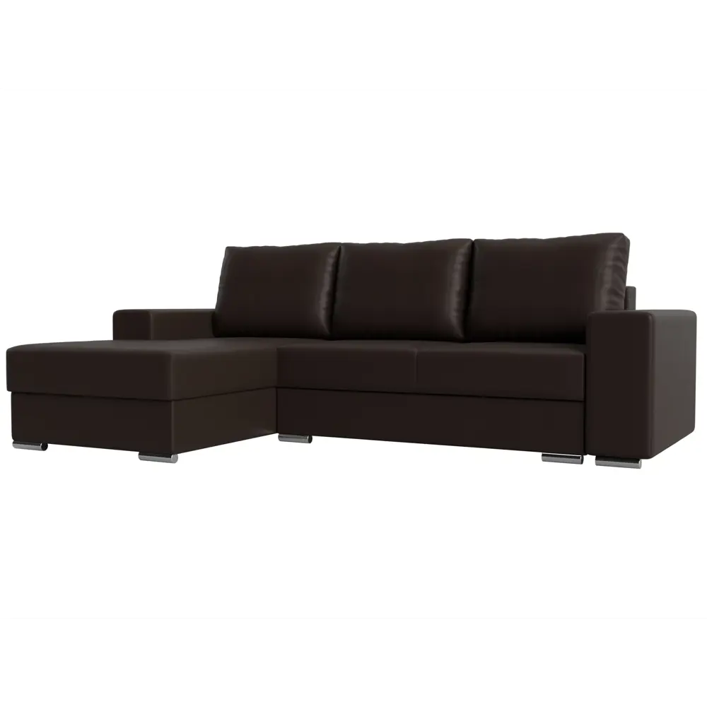 Фото Диван Лига Диванов Дрезден 111810L 283x93x177 см искусственная кожа цвет коричневый Фото Диван Лига Диванов Дрезден 111810L 283x93x177 см искусственная кожа цвет коричневый