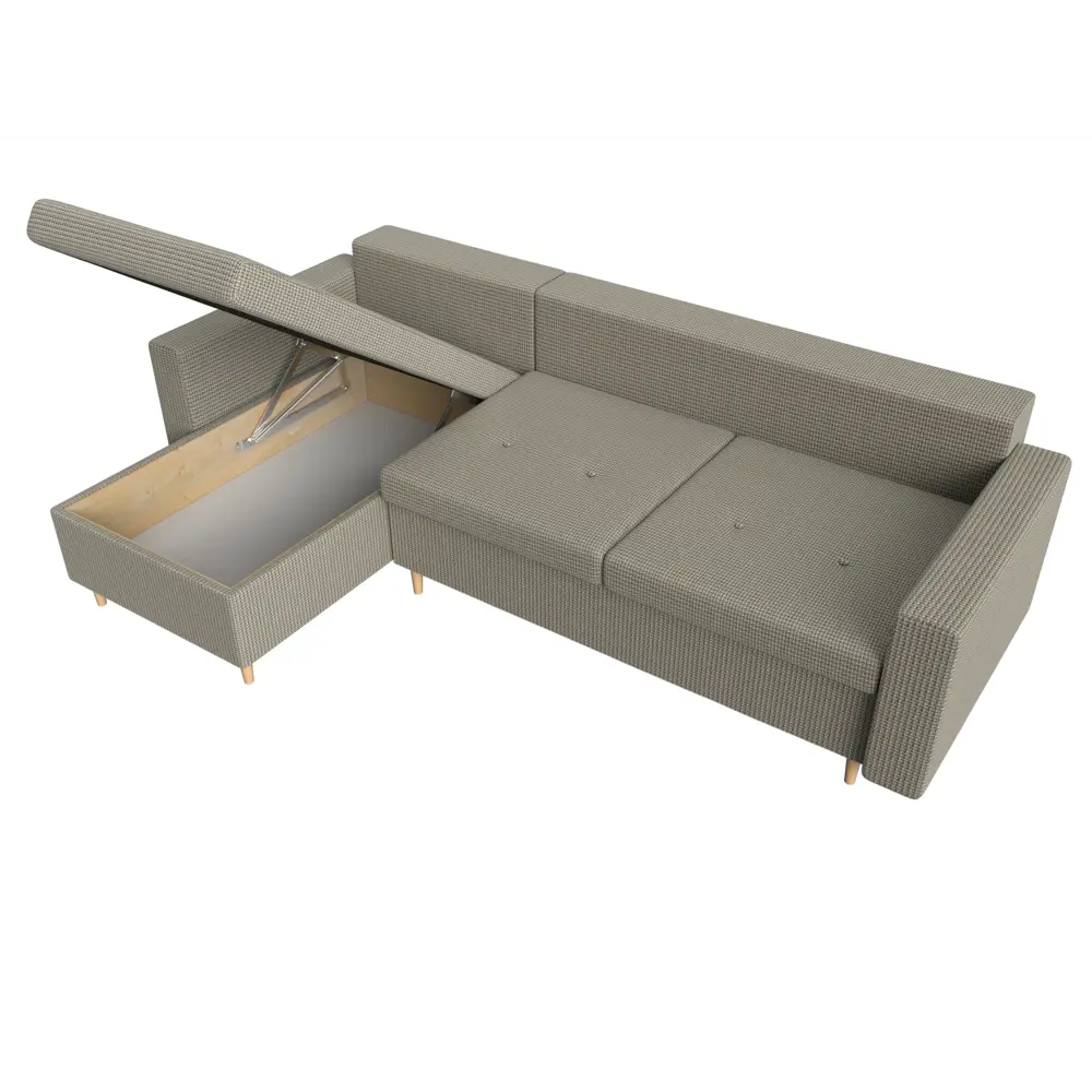 Фото 8 Диван Лига Диванов Белфаст 112248L 225x93x148 см рогожка цвет бежевый