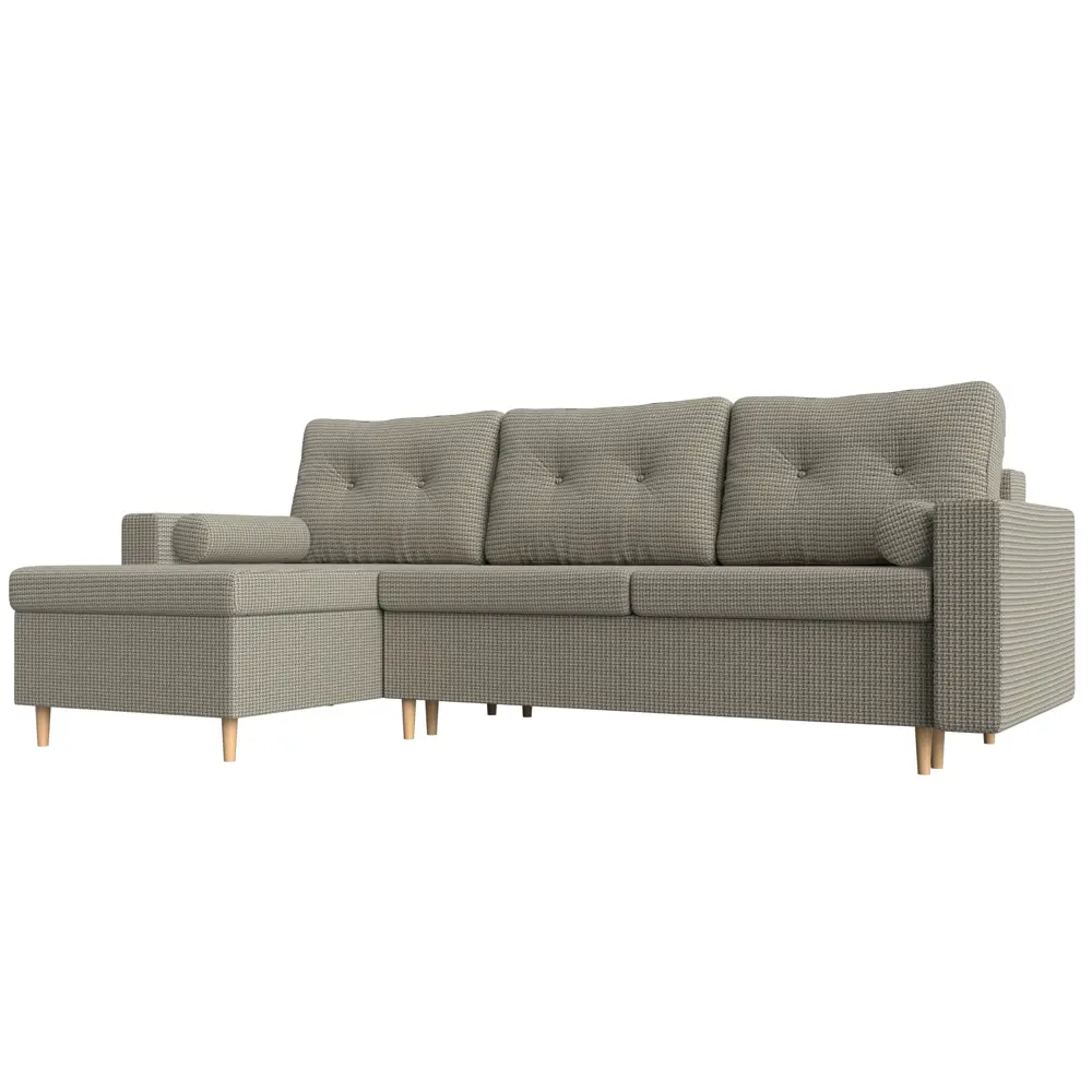 Фото Диван Лига Диванов Белфаст 112248L 225x93x148 см рогожка цвет бежевый