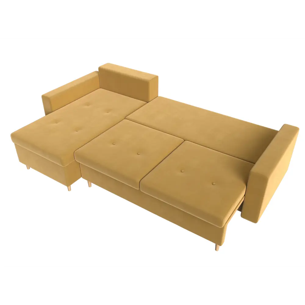 Фото 7 Диван Лига Диванов Белфаст 112245L 225x93x148 см вельвет цвет желтый