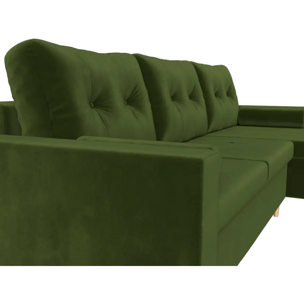 Фото 4 Диван Лига Диванов Белфаст 112243 225x93x148 см вельвет цвет зеленый