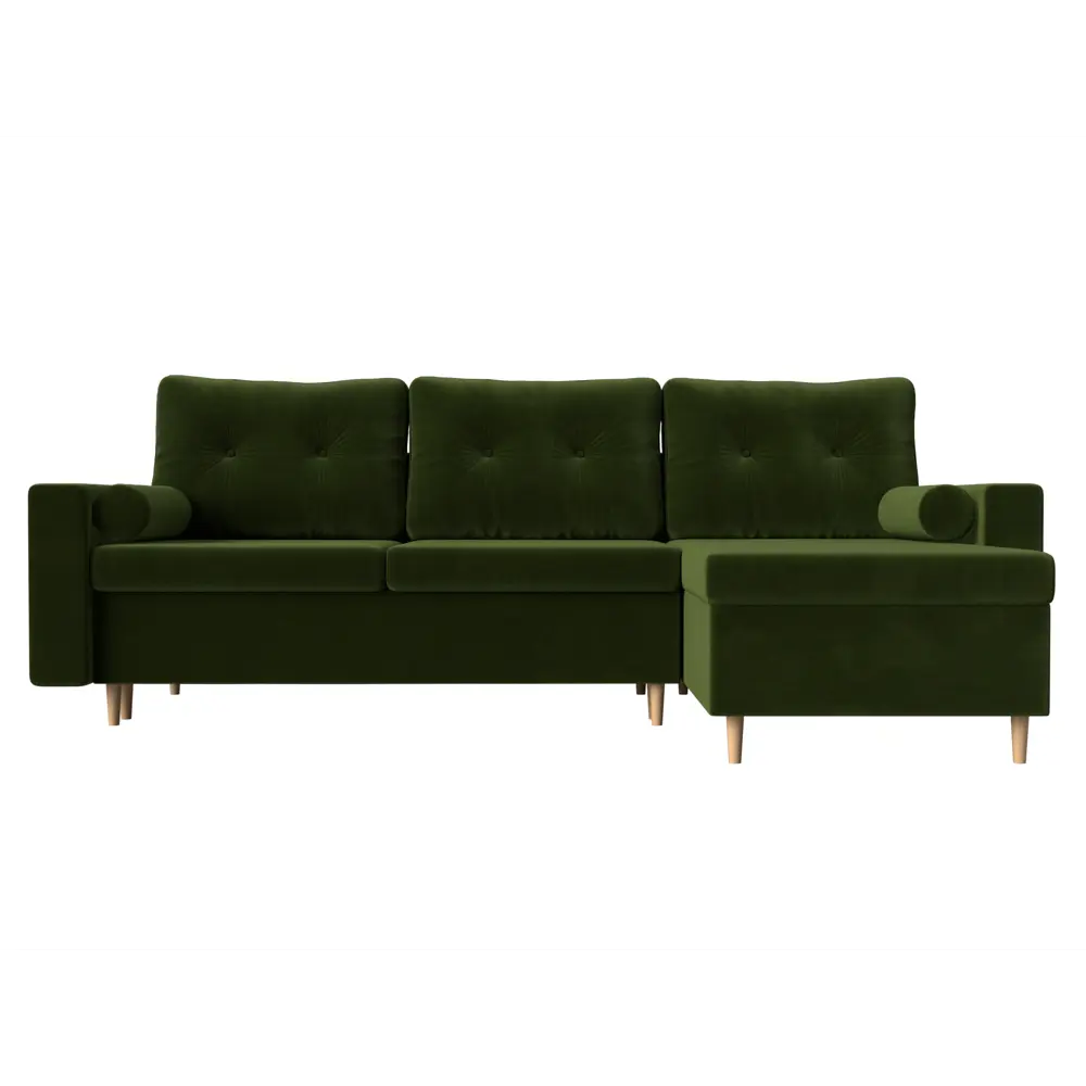Фото 2 Диван Лига Диванов Белфаст 112243 225x93x148 см вельвет цвет зеленый