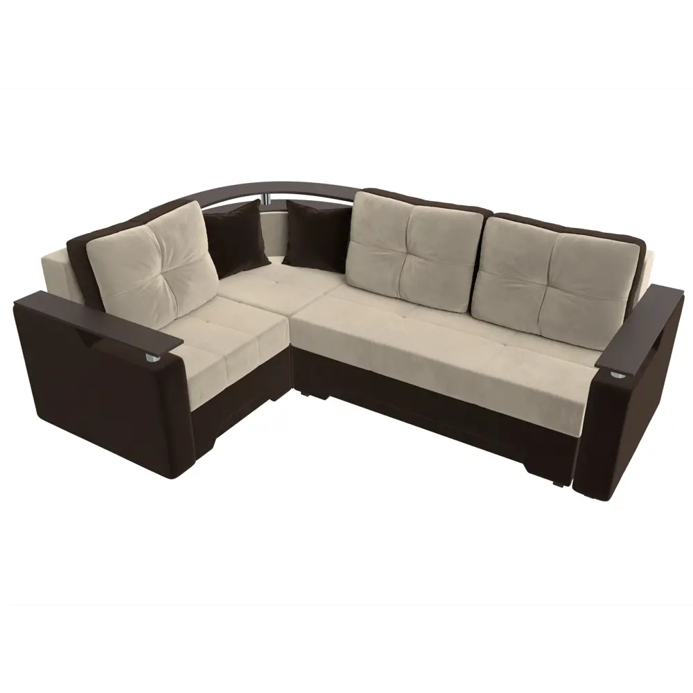 Фото 2 Диван Лига Диванов Комфорт 102593L 254x80x178 см вельвет цвет бежевый Фото 2 Диван Лига Диванов Комфорт 102593L 254x80x178 см вельвет цвет бежевый