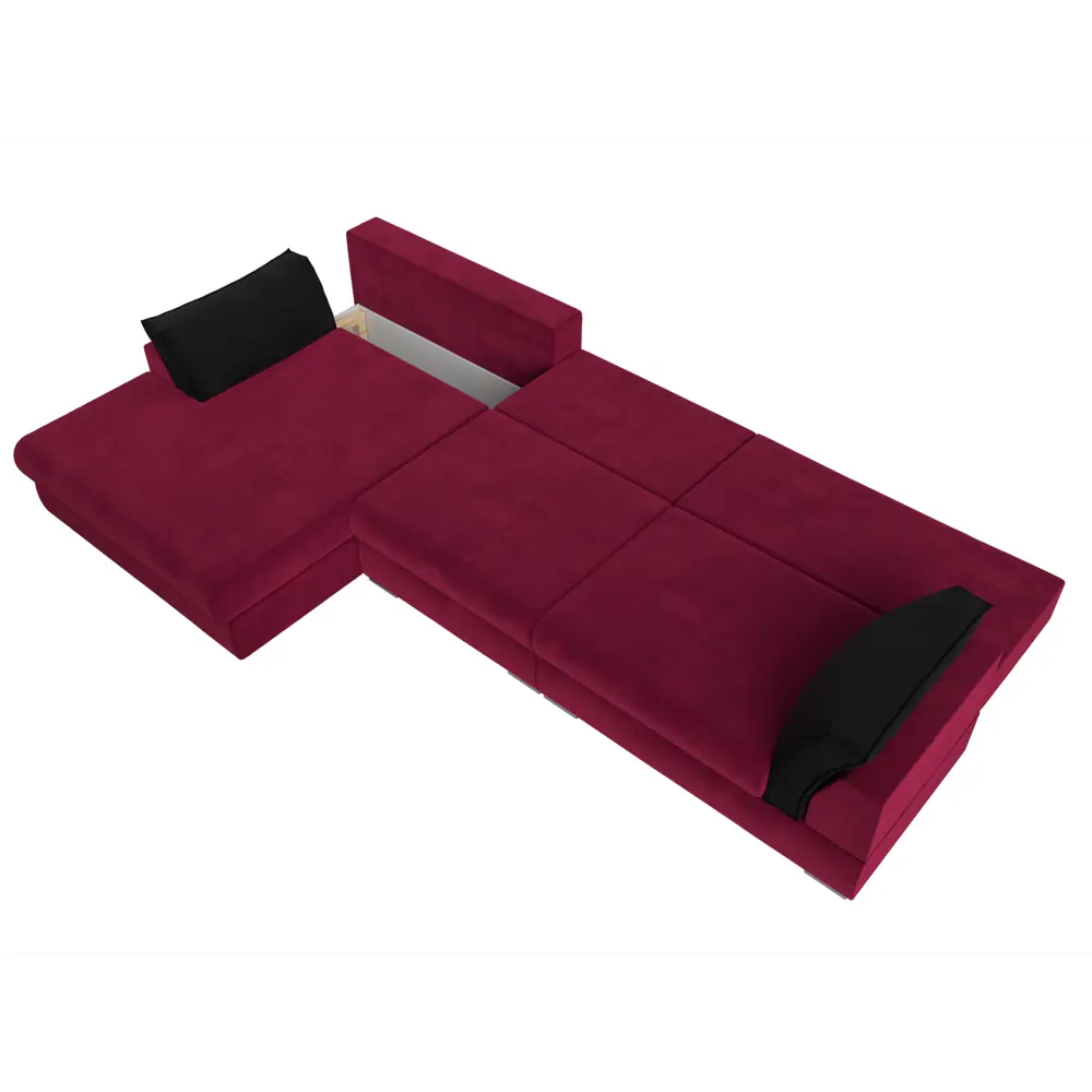Фото 12 Диван Лига Диванов Пекин 116133L 372x90x189 см вельвет цвет черный/красный Фото 12 Диван Лига Диванов Пекин 116133L 372x90x189 см вельвет цвет черный/красный