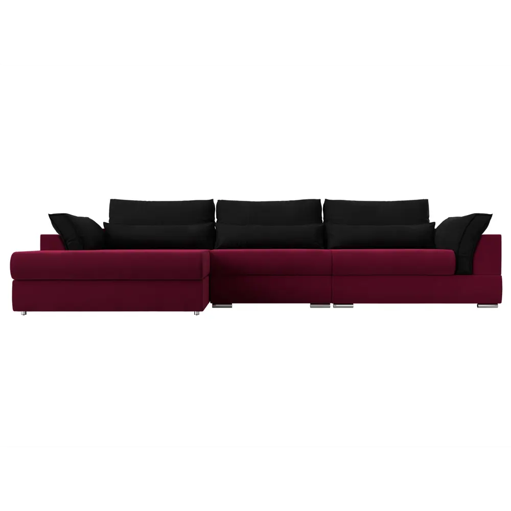 Фото 6 Диван Лига Диванов Пекин 116133L 372x90x189 см вельвет цвет черный/красный Фото 6 Диван Лига Диванов Пекин 116133L 372x90x189 см вельвет цвет черный/красный