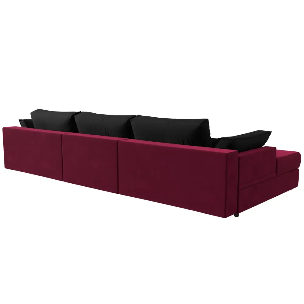 Фото 3 Диван Лига Диванов Пекин 116133L 372x90x189 см вельвет цвет черный/красный Фото 3 Диван Лига Диванов Пекин 116133L 372x90x189 см вельвет цвет черный/красный