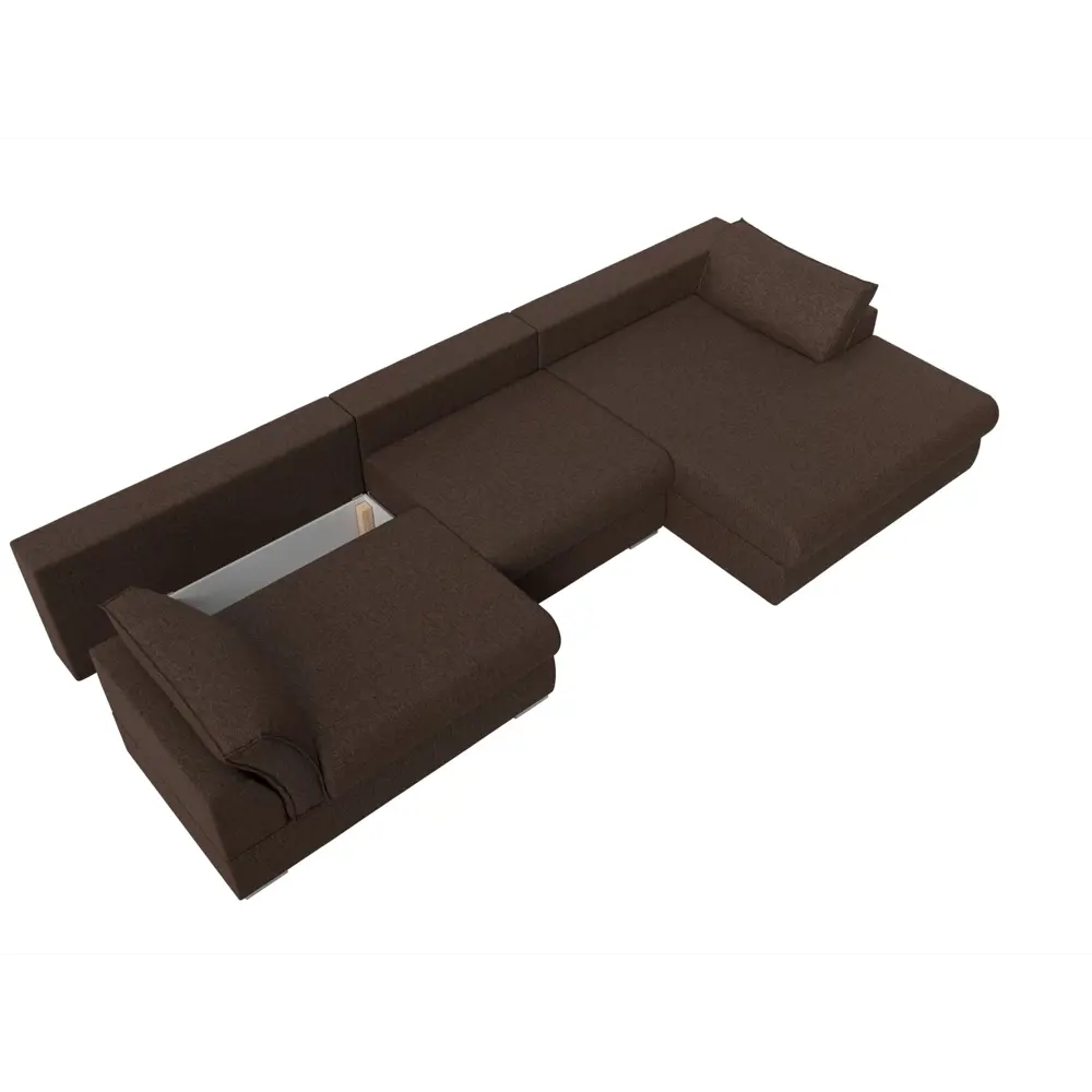 Фото 7 Диван Лига Диванов Пекин 118176 372x90x189 см рогожка цвет коричневый Фото 7 Диван Лига Диванов Пекин 118176 372x90x189 см рогожка цвет коричневый