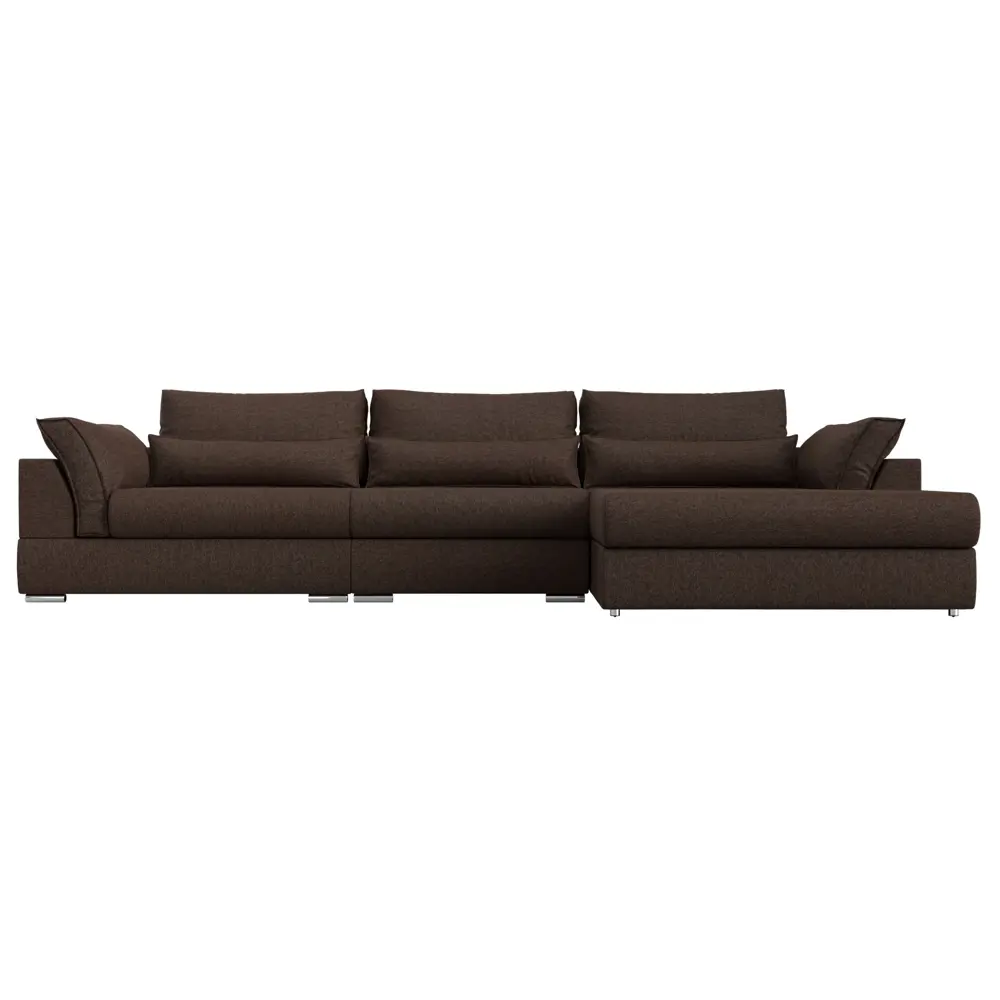 Фото 6 Диван Лига Диванов Пекин 118176 372x90x189 см рогожка цвет коричневый Фото 6 Диван Лига Диванов Пекин 118176 372x90x189 см рогожка цвет коричневый