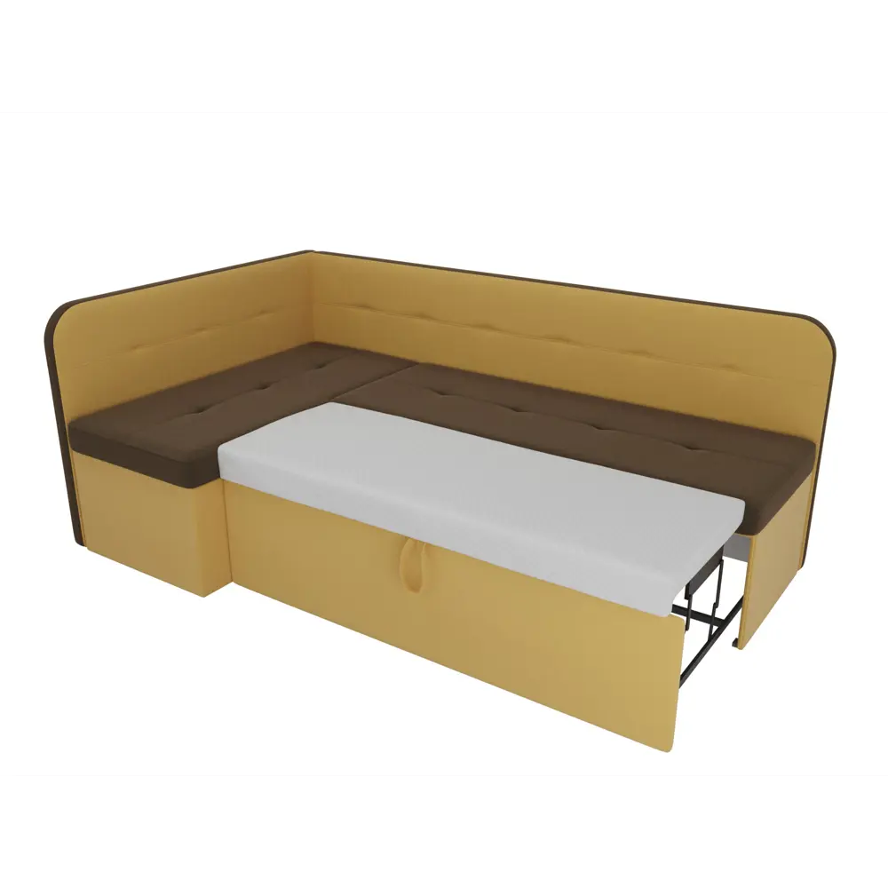 Фото 6 Диван кухонный Лига Диванов Форест 107085L 197x82x126 см вельвет цвет коричневый