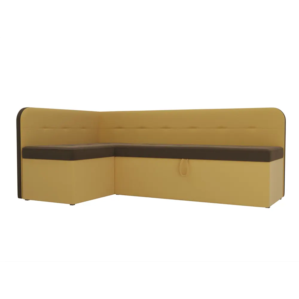 Фото Диван кухонный Лига Диванов Форест 107085L 197x82x126 см вельвет цвет коричневый