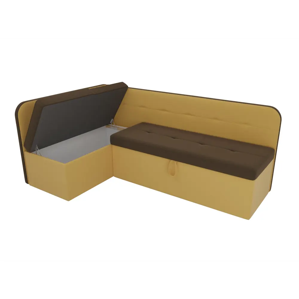 Фото 5 Диван кухонный Лига Диванов Форест 107085L 197x82x126 см вельвет цвет коричневый