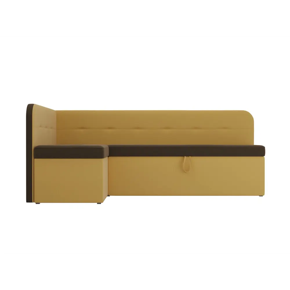 Фото 4 Диван кухонный Лига Диванов Форест 107085L 197x82x126 см вельвет цвет коричневый