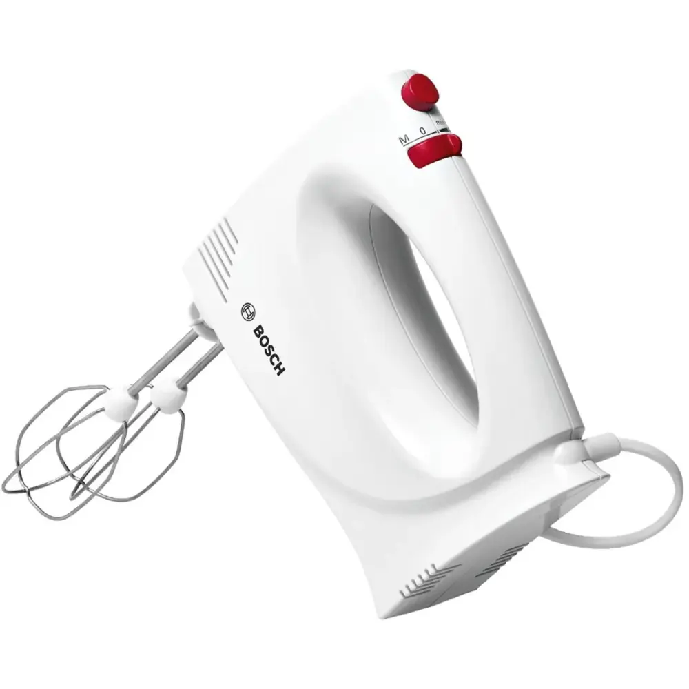 Фото Миксер ручной Bosch 300 Вт 2 скорости насадки цвет белый Фото Миксер ручной Bosch 300 Вт 2 скорости насадки цвет белый