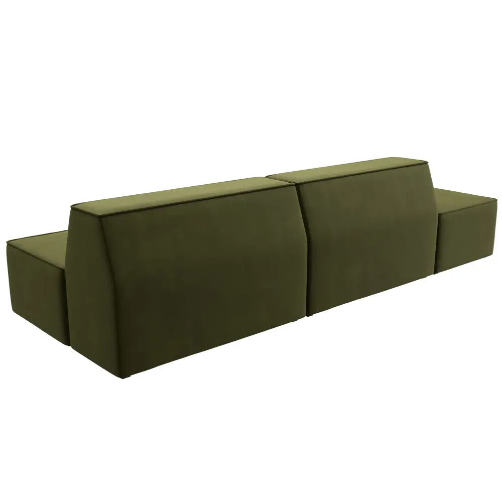 Фото 6 Диван Лига Диванов Монс 119468L 280x70x110 см вельвет цвет зеленый