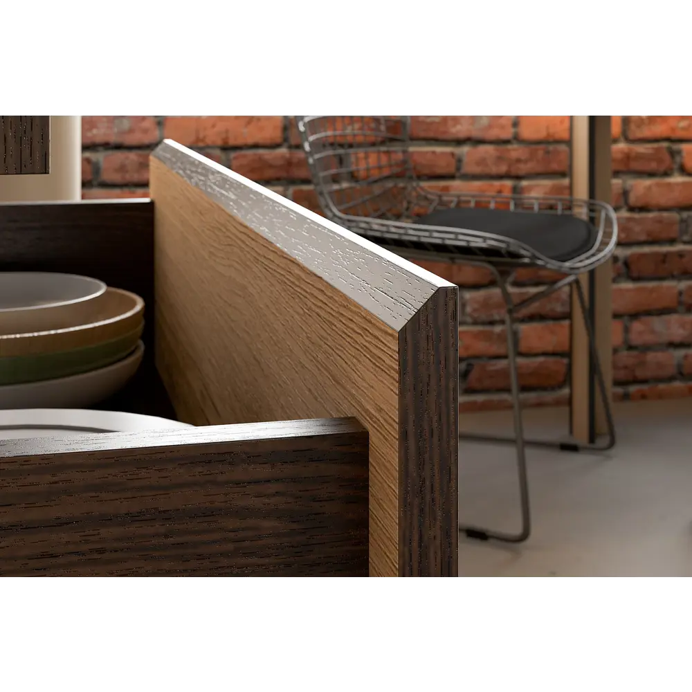 Фото 6 Кухонный гарнитур Furniture Integration Берген 200x210x60 см ЛДСП цвет венге/дуб делано УТ000318039 Фото 6 Кухонный гарнитур Furniture Integration Берген 200x210x60 см ЛДСП цвет венге/дуб делано УТ000318039