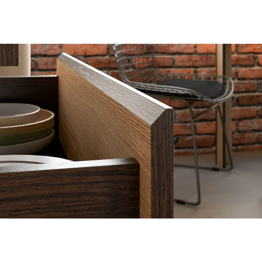 Фото 6 Кухонный гарнитур Furniture Integration Берген 200x210x60 см ЛДСП цвет венге/дуб делано Фото 6 Кухонный гарнитур Furniture Integration Берген 200x210x60 см ЛДСП цвет венге/дуб делано