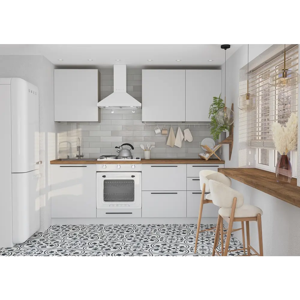 Фото 5 Кухонный гарнитур Furniture Integration Этна 160x210x60 см ЛДСП цвет белый/серый Фото 5 Кухонный гарнитур Furniture Integration Этна 160x210x60 см ЛДСП цвет белый/серый