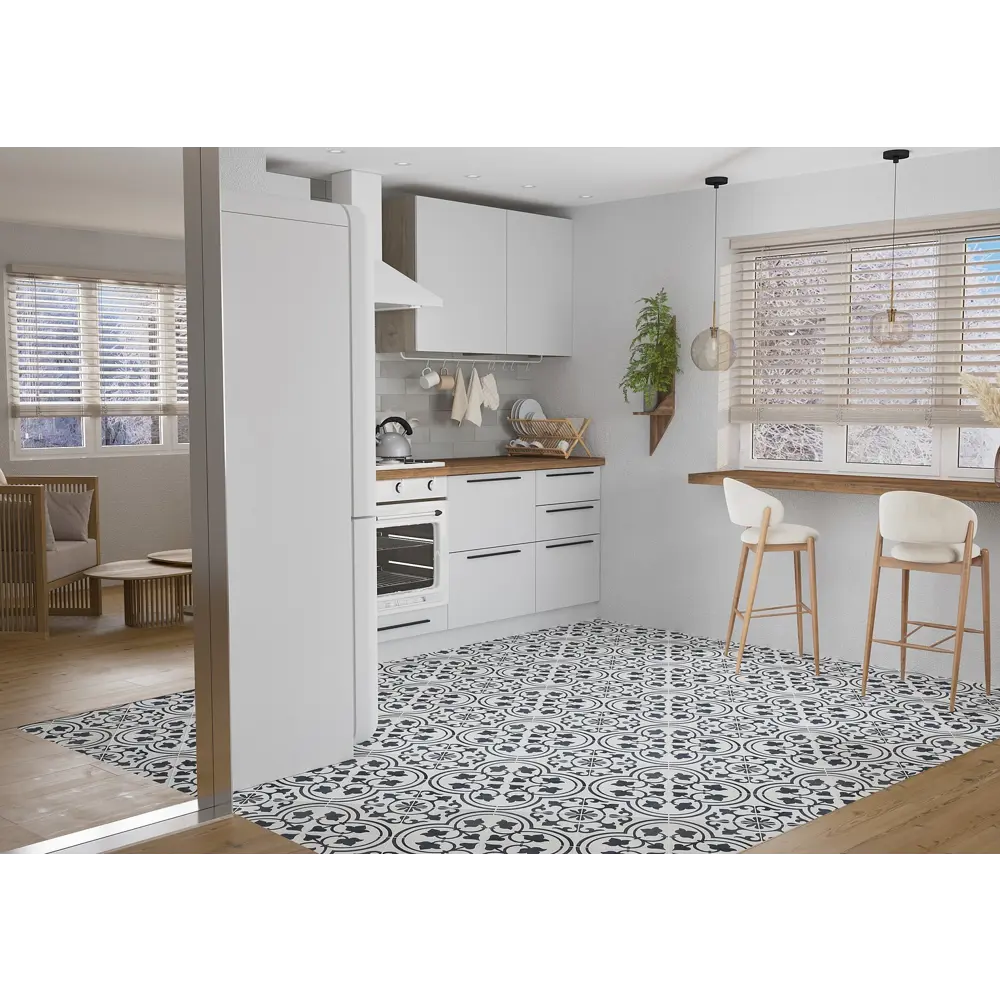 Фото 4 Кухонный гарнитур Furniture Integration Этна Софт Вайт 200x210x60 см ЛДСП цвет белый