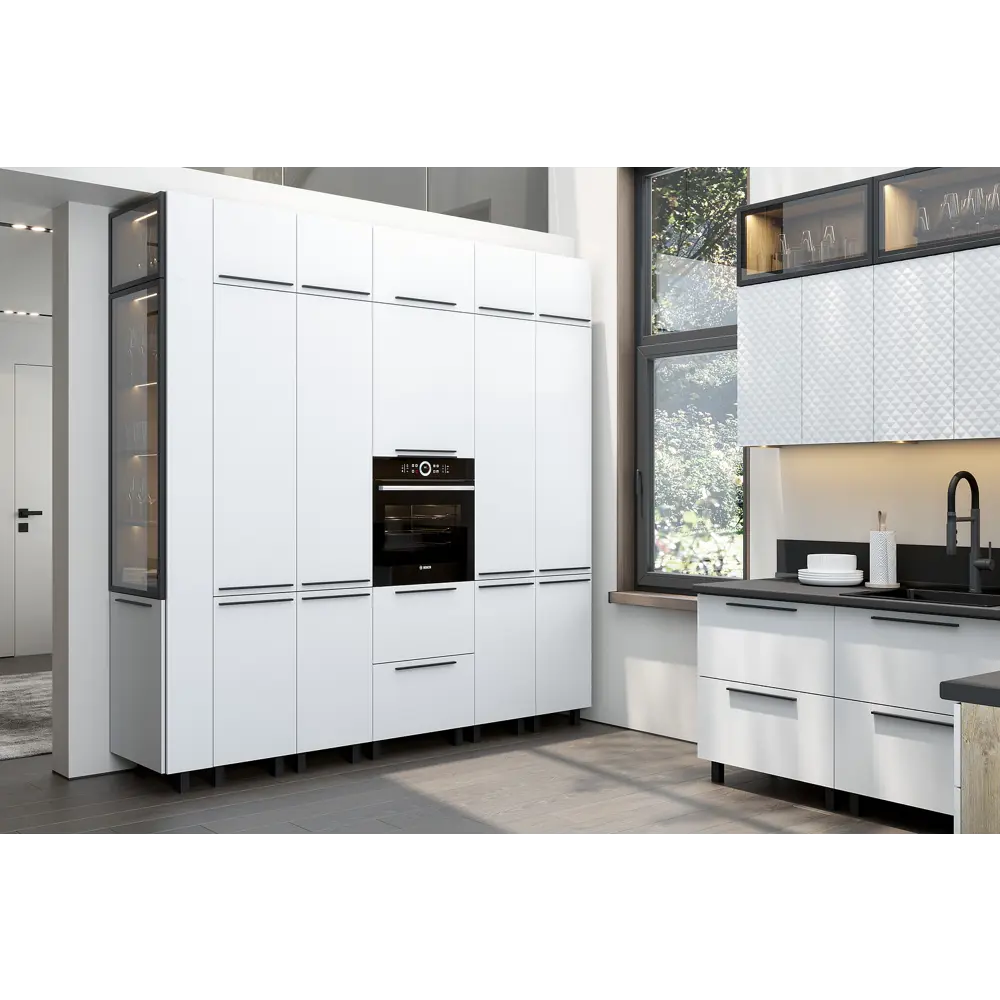 Фото 5 Кухонный гарнитур Furniture Integration Этна Софт Вайт Гиза 200x210x60 см ЛДСП цвет белый Фото 5 Кухонный гарнитур Furniture Integration Этна Софт Вайт Гиза 200x210x60 см ЛДСП цвет белый
