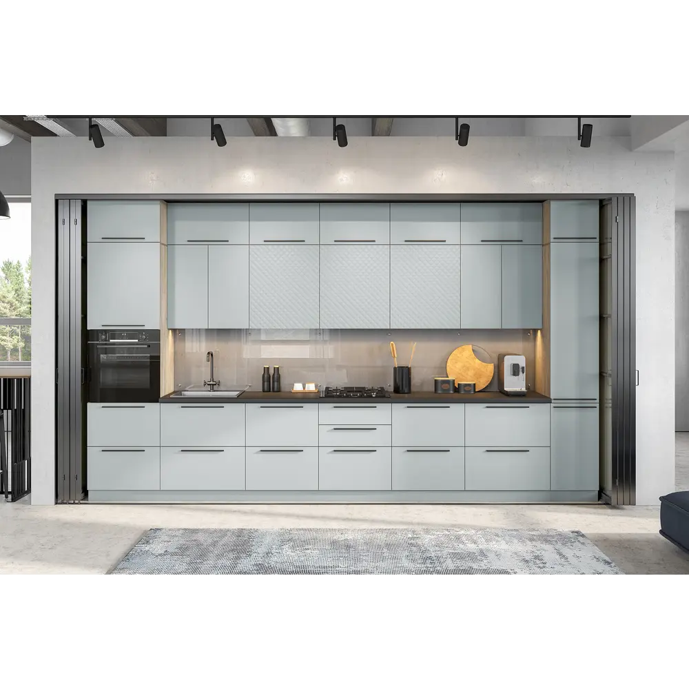 Фото 6 Кухонный гарнитур Furniture Integration Этна 160x210x60 см ЛДСП цвет светло-серый Фото 6 Кухонный гарнитур Furniture Integration Этна 160x210x60 см ЛДСП цвет светло-серый
