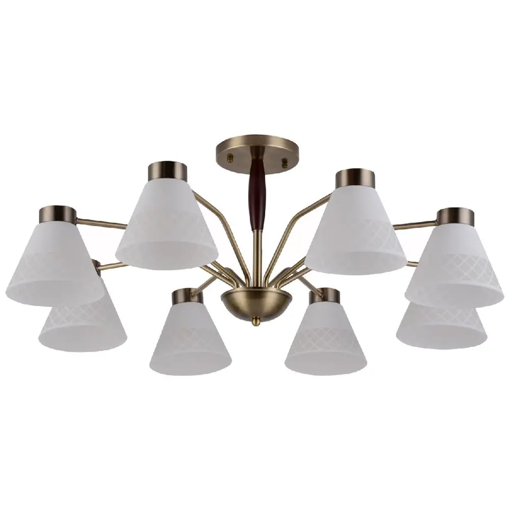 Фото 3 Люстра на штанге Reluce Нет 00536-0.3-08 8 лампа 16 м² цвет бронза Фото 3 Люстра на штанге Reluce Нет 00536-0.3-08 8 лампа 16 м² цвет бронза