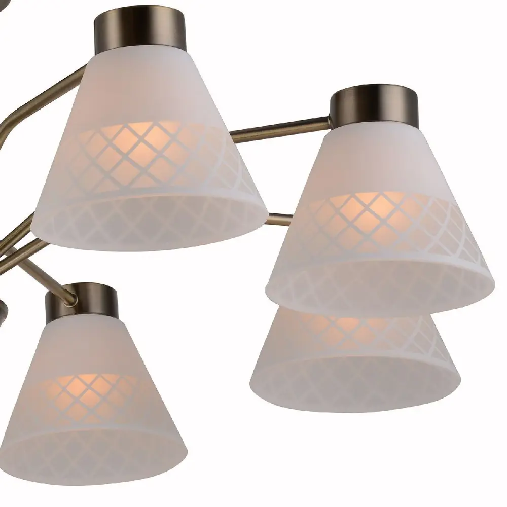 Фото 2 Люстра на штанге Reluce Нет 00536-0.3-08 8 лампа 16 м² цвет бронза Фото 2 Люстра на штанге Reluce Нет 00536-0.3-08 8 лампа 16 м² цвет бронза