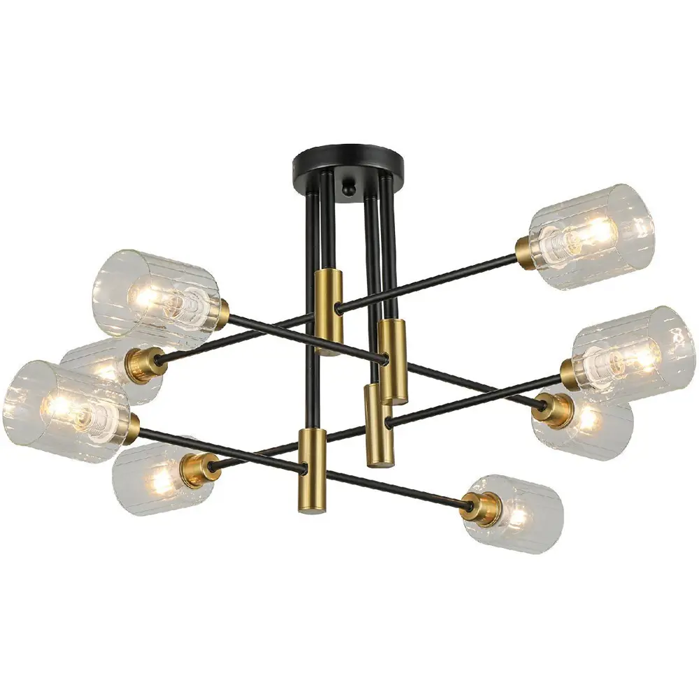 Фото Люстра потолочная Reluce Нет 74689-0.3-08 8 лампа 16 м² цвет черный