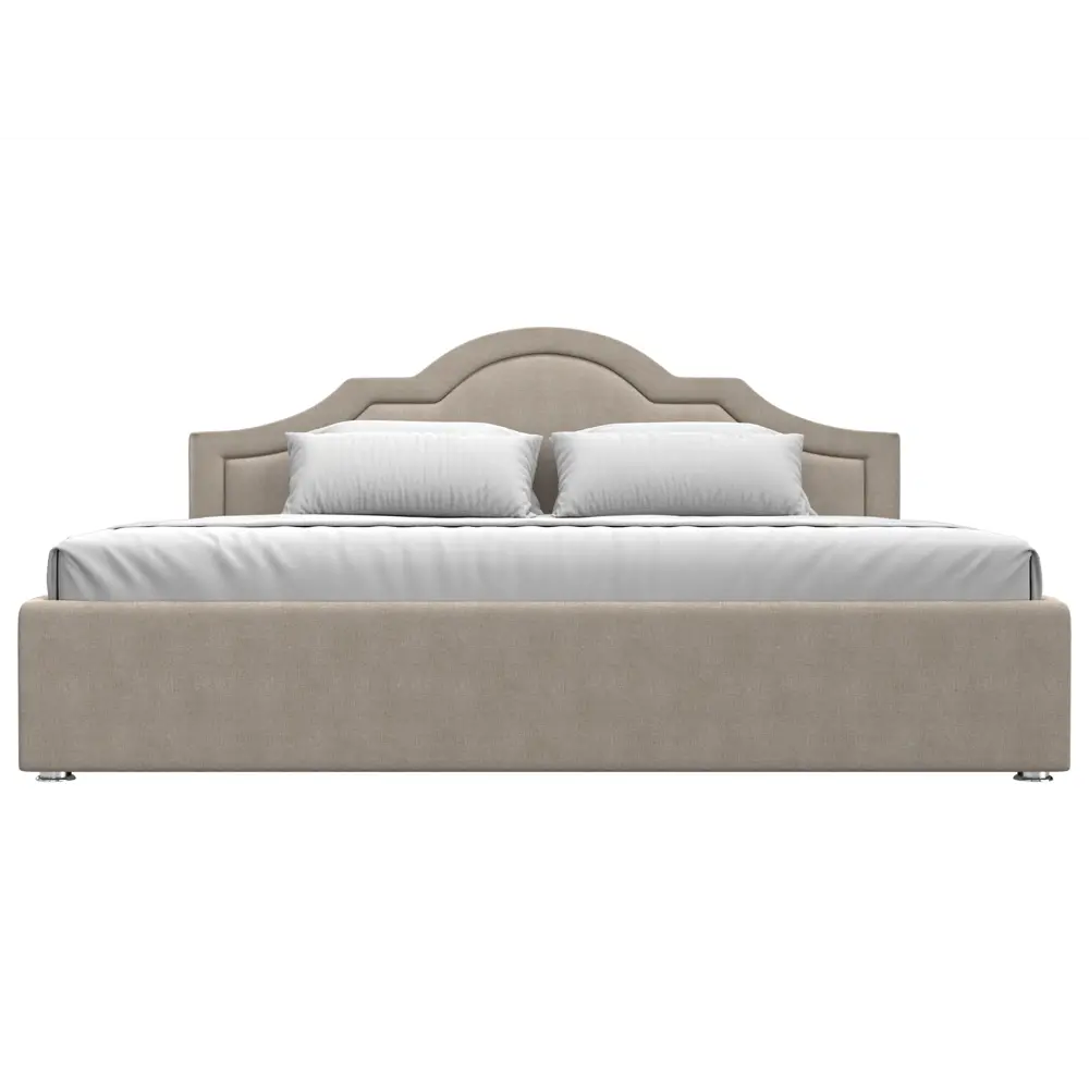 Фото 3 Кровать Лига Диванов Афина 113963 215x110x211 см рогожка цвет бежевый