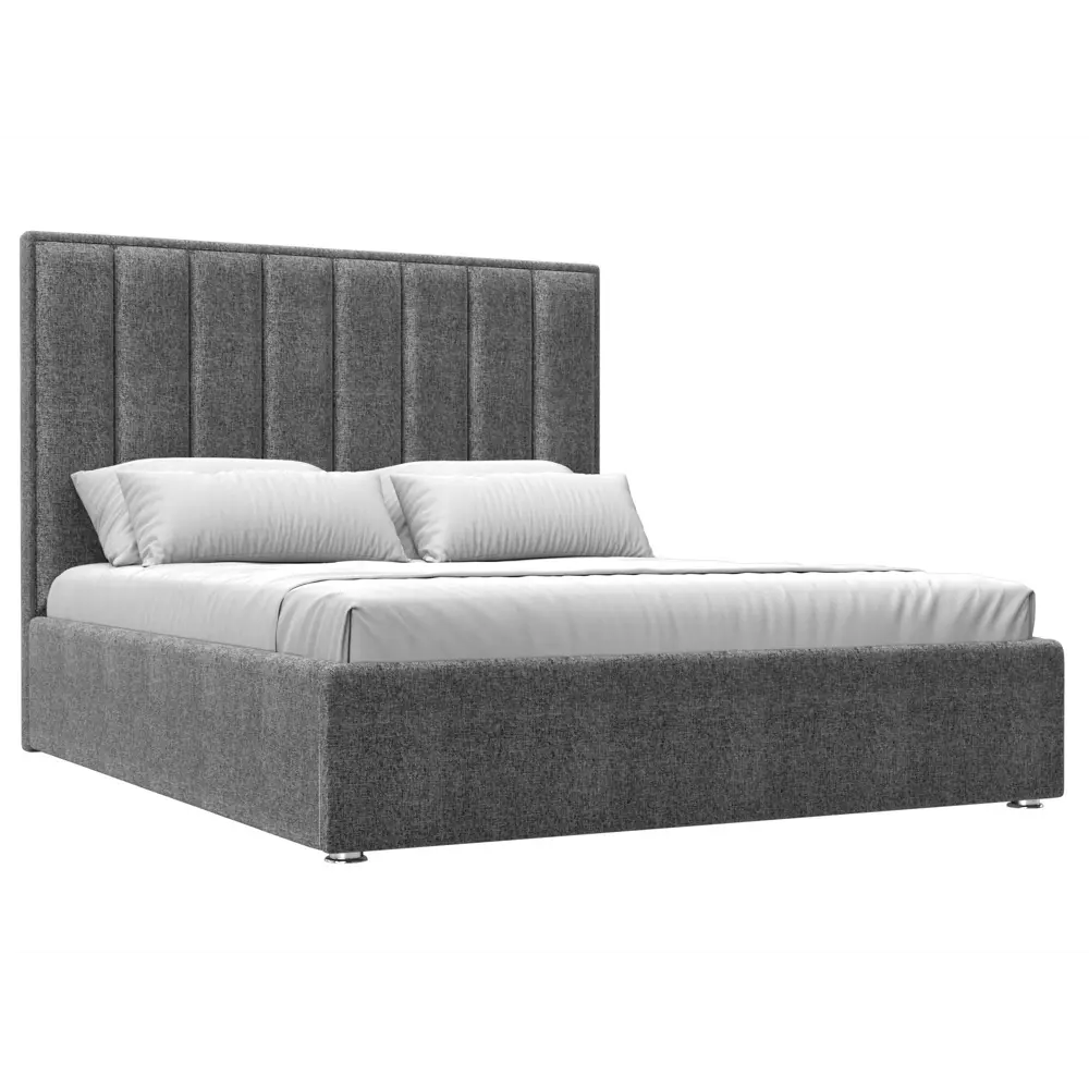 Фото Кровать Лига Диванов Афродита 113064 175x130x213 см рогожка цвет серый Фото Кровать Лига Диванов Афродита 113064 175x130x213 см рогожка цвет серый