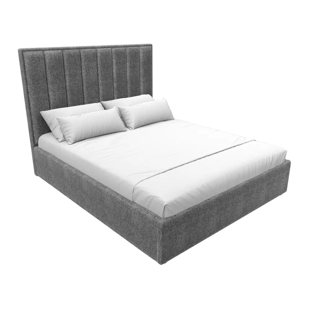 Фото 2 Кровать Лига Диванов Афродита 113064 175x130x213 см рогожка цвет серый Фото 2 Кровать Лига Диванов Афродита 113064 175x130x213 см рогожка цвет серый