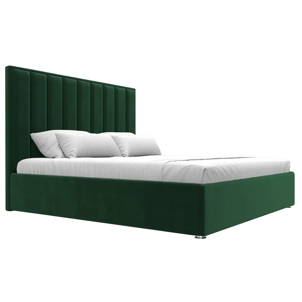 Фото 4 Кровать Афродита 180 Лига диванов 120579 195x130x213 см велюр цвет зеленый
