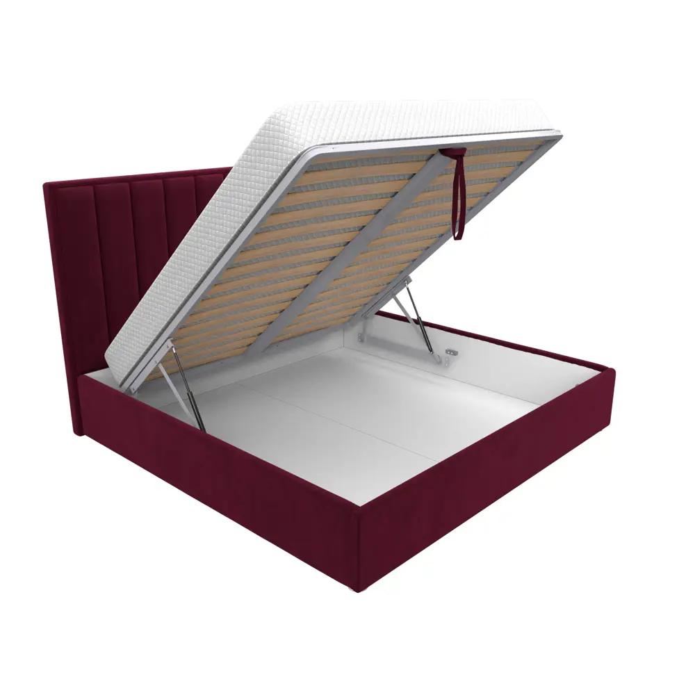 Фото 6 Кровать Афродита 200 Лига диванов 120611 215x130x213 см микровельвет цвет бордовый