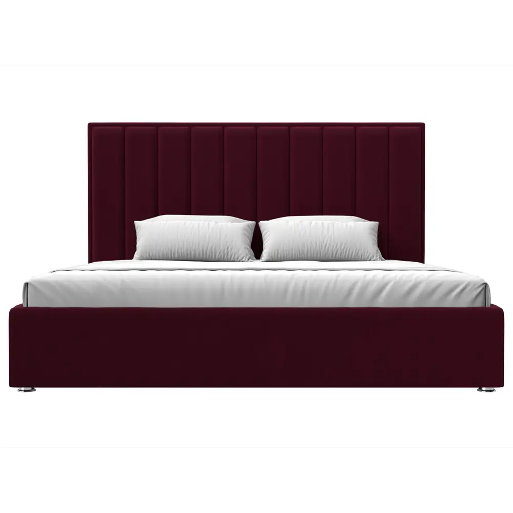 Фото 3 Кровать Афродита 200 Лига диванов 120611 215x130x213 см микровельвет цвет бордовый