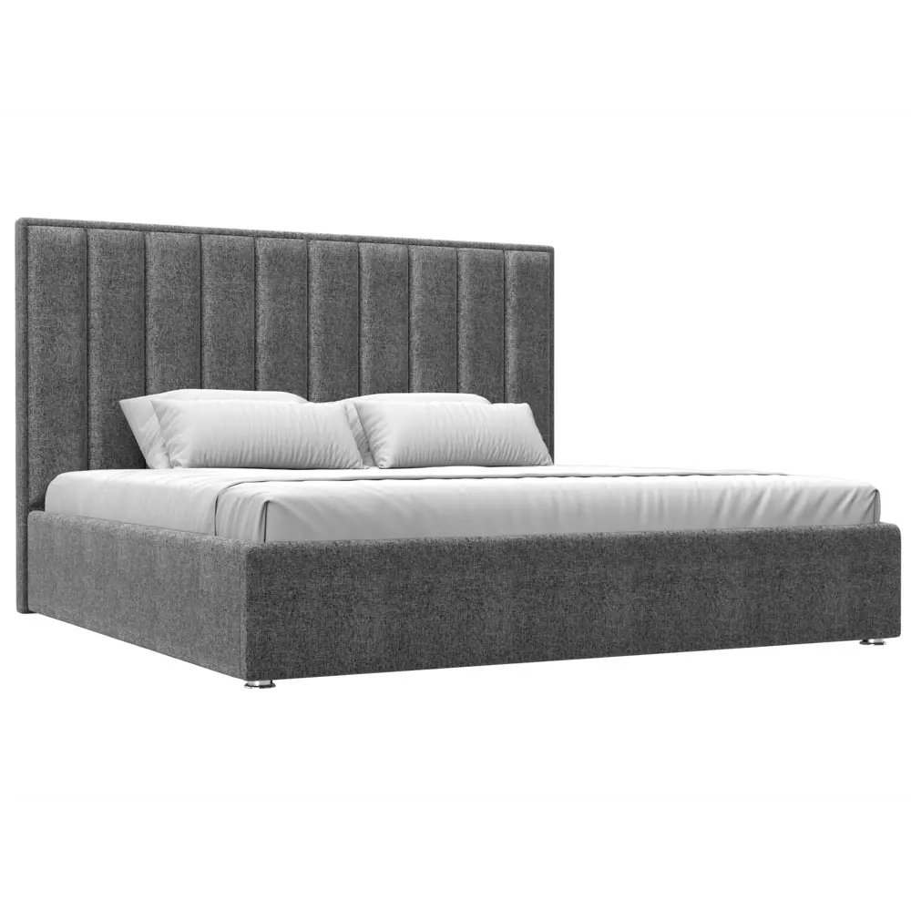 Фото Кровать Лига Диванов Афродита 120623 215x130x213 см рогожка цвет серый Фото Кровать Лига Диванов Афродита 120623 215x130x213 см рогожка цвет серый